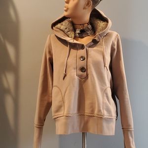 Vintage Y2K Faux Fur Tan Hoodie